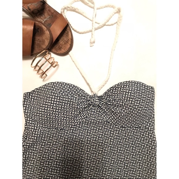 Tommy Bahama Navy and White Printed Halter Dress - Picture 5 of 8